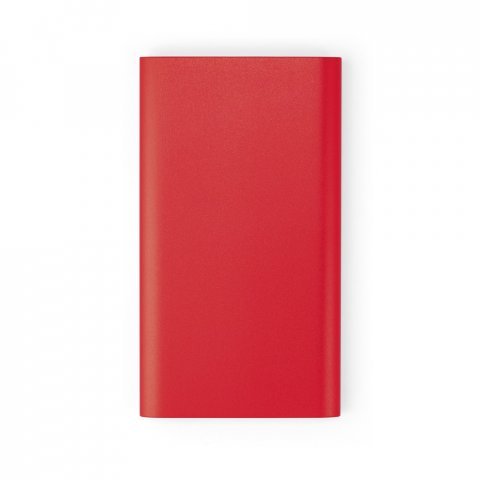 11104. Bateria port&aacute;til e carregador por indu&ccedil;&atilde;o em alum&iacute;nio com bateria de pol&iacute;mero de l&iacute;tio 4.000 mAh - Vermelho