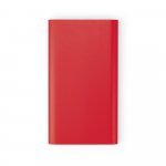 11104. Bateria port&aacute;til e carregador por indu&ccedil;&atilde;o em alum&iacute;nio com bateria de pol&iacute;mero de l&iacute;tio 4.000 mAh - Vermelho