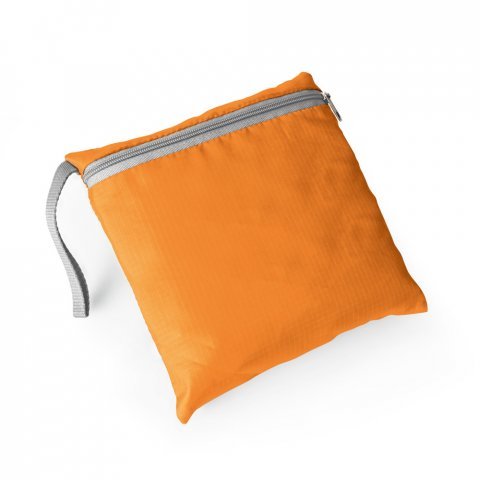 11116. Sacola esportiva dobr&aacute;vel em 210D ripstop - Laranja