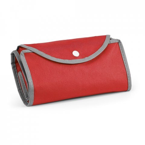 11125. Sacola dobr&aacute;vel em non-woven (80 g/m&sup2;) - Vermelho