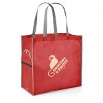 11125. Sacola dobr&aacute;vel em non-woven (80 g/m&sup2;) - Vermelho