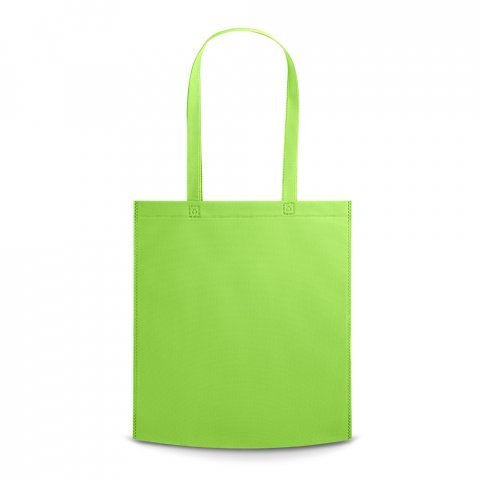 SALVADOR. Sacola em non-woven (80 g/m&sup2;) termo-selado com al&ccedil;as - Verde claro