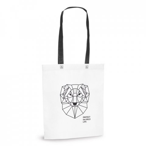 RECIFE. Sacola em non-woven (80 g/m&sup2;) termo-selado - Preto