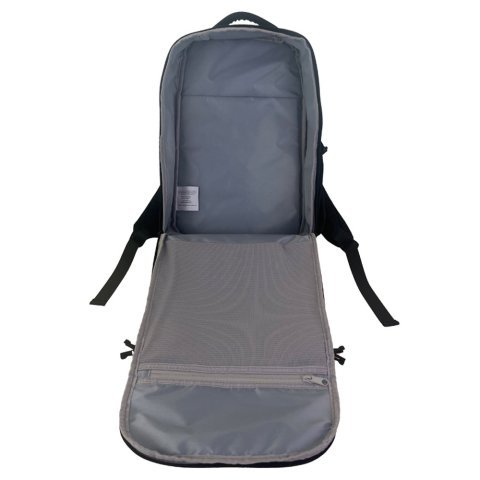 CANNES. Mochila de viagem em poli&eacute;ster 600D com compartimento para notebook 15" - Cinza