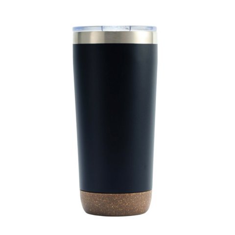 ROM&Aacute;RIO. Copo de viagem t&eacute;rmico em a&ccedil;o inox 500 mL - Preto