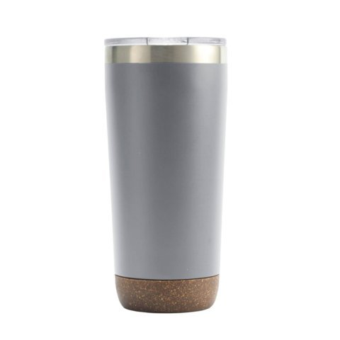 ROM&Aacute;RIO. Copo de viagem t&eacute;rmico em a&ccedil;o inox 500 mL - Cinza