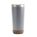 ROM&Aacute;RIO. Copo de viagem t&eacute;rmico em a&ccedil;o inox 500 mL - Cinza