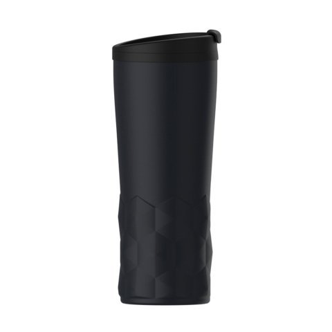 ZANETTI. Copo de viagem t&eacute;rmico em a&ccedil;o inox 450 mL - Preto