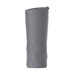 ZANETTI. Copo de viagem t&eacute;rmico em a&ccedil;o inox 450 mL - Cinza
