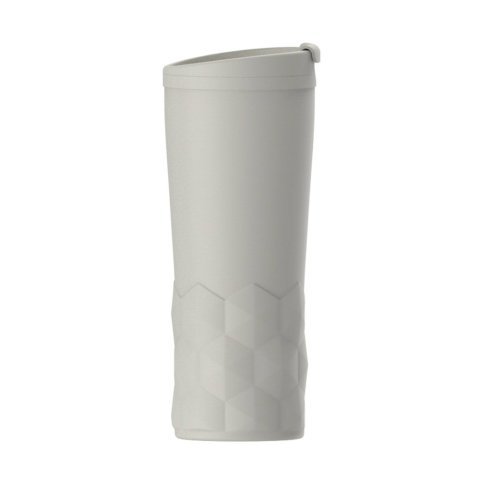 ZANETTI. Copo de viagem t&eacute;rmico em a&ccedil;o inox 450 mL - Bege