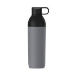 KUNZE. Garrafa e copo t&eacute;rmico 2 em 1 em a&ccedil;o inox 600 mL - Cinza