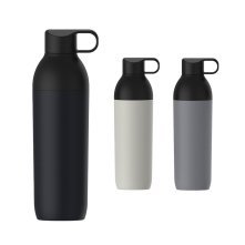 KUNZE. Garrafa e copo t&eacute;rmico 2 em 1 em a&ccedil;o inox 600 mL