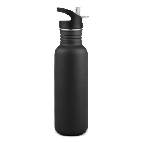 BELLUCCI. Garrafa em a&ccedil;o inox 750 mL - Preto
