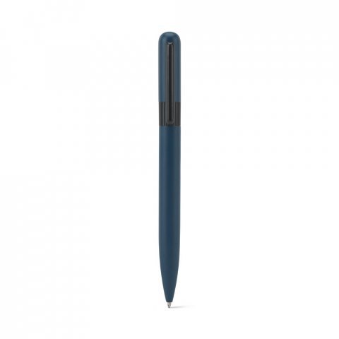 DANTAS. Caneta esferogr&aacute;fica em metal 60% reciclado com escrita em preto - Azul