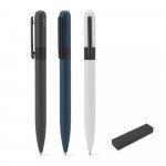 DANTAS. Caneta esferogr&aacute;fica em metal 60% reciclado com escrita em preto