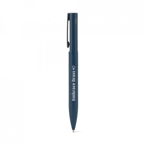 RODRIGUES. Caneta esferogr&aacute;fica elegante em metal 60% reciclado com escrita em azul - Azul