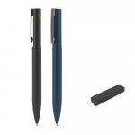 RODRIGUES. Caneta esferogr&aacute;fica elegante em metal 60% reciclado com escrita em azul