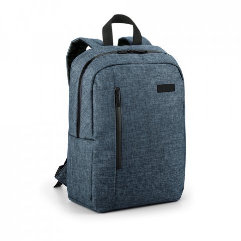 SHADES PLATE. Mochila para notebook (14'') em 600D de alta densidade com placa para personaliza&ccedil;&atilde;o (12 L) - Azul