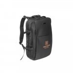 DALLAS PLATE. Mochila de viagem para notebook (17.3") em poli&eacute;ster reciclado 600D de alta densidade, com compartimento para arruma&ccedil;&atilde;o (29 L) - Preto