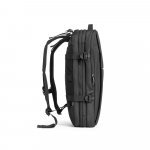 DALLAS PLATE. Mochila de viagem para notebook (17.3") em poli&eacute;ster reciclado 600D de alta densidade, com compartimento para arruma&ccedil;&atilde;o (29 L) - Preto