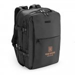 DALLAS PLATE. Mochila de viagem para notebook (17.3") em poli&eacute;ster reciclado 600D de alta densidade, com compartimento para arruma&ccedil;&atilde;o (29 L) - Preto