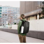 DALLAS PLATE. Mochila de viagem para notebook (17.3") em poli&eacute;ster reciclado 600D de alta densidade, com compartimento para arruma&ccedil;&atilde;o (29 L)