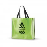 MEMPHIS. Sacola em non-woven laminado (120 g/m&sup2;) com lamina&ccedil;&atilde;o brilhante - Verde claro