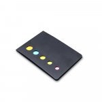 LINS. 5 blocos adesivados com 20 folhas em cart&atilde;o - Preto