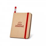 VILA&Ccedil;A. Caderno A7 de capa r&iacute;gida em papel com p&aacute;ginas lisas - Vermelho