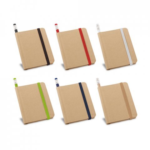 VILA&Ccedil;A. Caderno A7 de capa r&iacute;gida em papel com p&aacute;ginas lisas