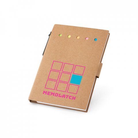 GULLAR. 6 blocos adesivados com 25 folhas cada e capa em papel kraft reciclado - Natural