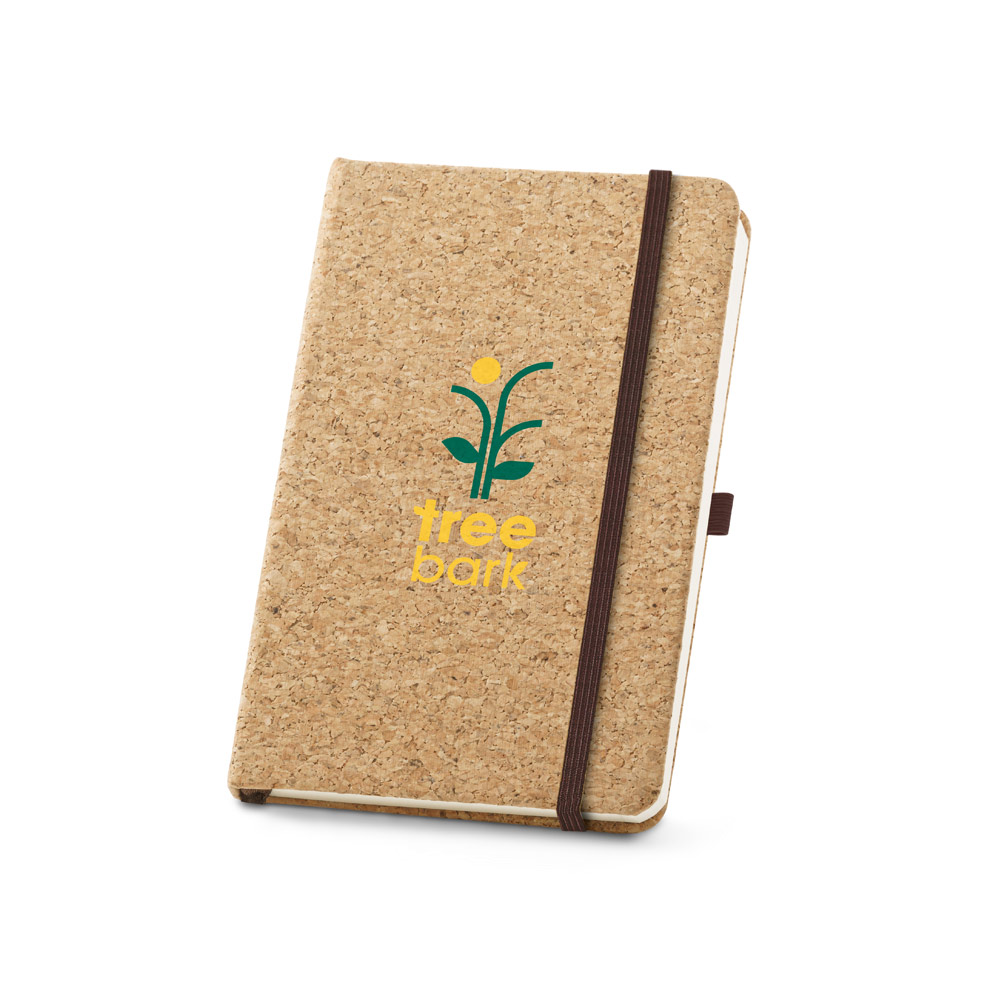 Caderno A5 de capa dura em cortiça com páginas lisas — foto 3