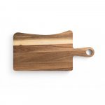 HAVEN. T&aacute;bua de queijos em madeira de ac&aacute;cia com 2 utens&iacute;lios em madeira de ac&aacute;cia e a&ccedil;o inox - Natural escuro