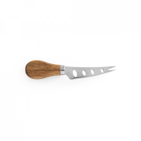 HAVEN. T&aacute;bua de queijos em madeira de ac&aacute;cia com 2 utens&iacute;lios em madeira de ac&aacute;cia e a&ccedil;o inox - Natural escuro