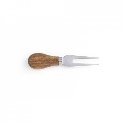 HAVEN. T&aacute;bua de queijos em madeira de ac&aacute;cia com 2 utens&iacute;lios em madeira de ac&aacute;cia e a&ccedil;o inox - Natural escuro