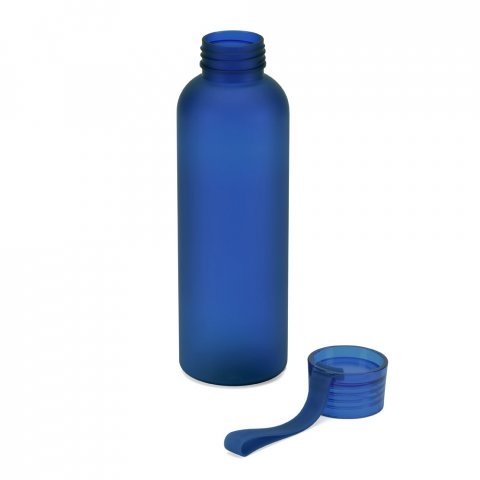 CARGNIN. Squeeze esportiva em PET 100% reciclado, com acabamento fosco 600 mL - Azul