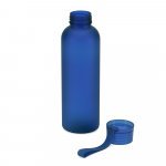 CARGNIN. Squeeze esportiva em PET 100% reciclado, com acabamento fosco 600 mL - Azul
