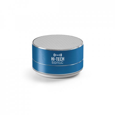 FLOREY II. Caixa de som com autonomia de 3h (400 mAh), em alum&iacute;nio 100% reciclado e ABS 100% reciclado - Azul