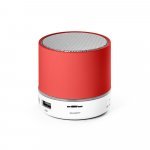 PERRY. Caixa de som com microfone em ABS - Vermelho