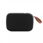 GENT. Caixa de som autonomia de 2h (300 mAh) e microfone, em ABS e poli&eacute;ster - Preto