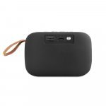 GENT. Caixa de som autonomia de 2h (300 mAh) e microfone, em ABS e poli&eacute;ster - Preto