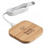 ECOPOWER. Carregador por indu&ccedil;&atilde;o super-r&aacute;pido em bambu (15W) - Natural