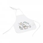 GUSTEAU. Avental de crian&ccedil;a para colorir em non-woven (80 g/m&sup2;) - Branco