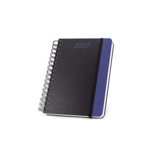 BRECHT A5. Agenda A5 em papel 100% reciclado e acabamento mate - Azul