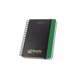 BRECHT A5. Agenda A5 em papel 100% reciclado e acabamento mate - Verde