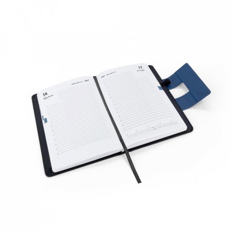 SPENSER A5. Agenda A5 com capa dura em PU - Azul