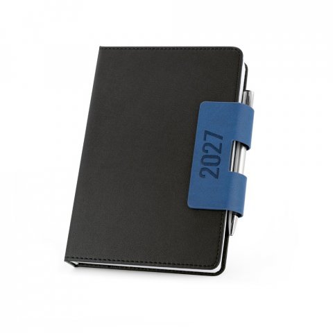 SPENSER A5. Agenda A5 com capa dura em PU - Azul