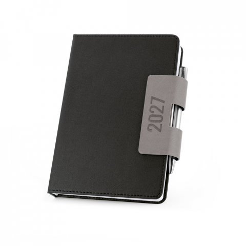 SPENSER A5. Agenda A5 com capa dura em PU - Cinza