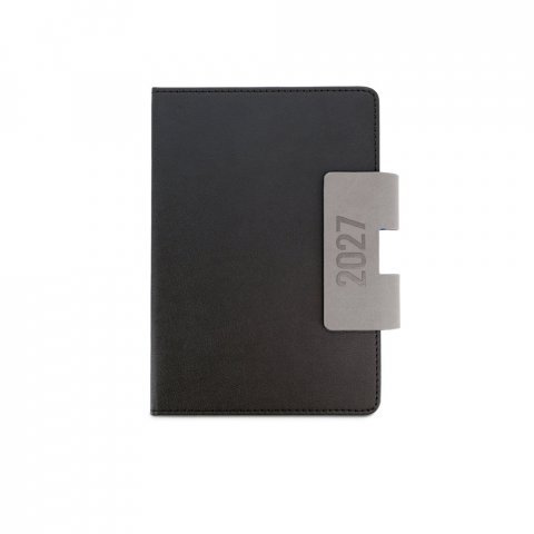 SPENSER A5. Agenda A5 com capa dura em PU - Cinza claro