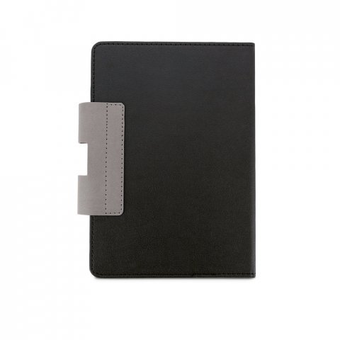 SPENSER A5. Agenda A5 com capa dura em PU - Cinza claro